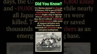 19 Feb 1945: The True Cost of Iwo Jima 🇺🇸 #history