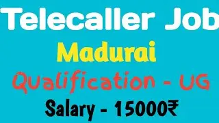 Telecaller job | Madurai Job's | Telemarketing executive | #tamilajustknowit #jobs