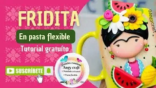 Aprende a realizar a &eacute;sta Fridita #pastaflexible #porcelanafr&iacute;a #hechoamano #tutorial #fridakhalo 