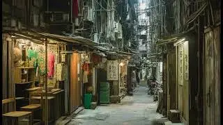 Evening Tea at Alley of Slums - Kowloon Walled City