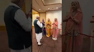 The Traditional Indian Welcome for Prime Minister Narendra Modi in Tokyo, Japan