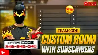 🔴[LIVE]CUSTOM ROOMS+TEAMCODE SHARING WITH SUBSCRIBERS||ROAD TO 10K SUBSCRIBERS🥵||RAEES ZADA GAMING