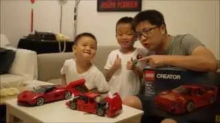 Aidan builds Lego Ferrari F40