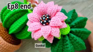 Ep8 end. Assembly 🌵Crochet Cactus in pot Tutorial step by step #crochet #crochetflower