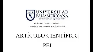 UPANA PEI Scientific Article Format and Style