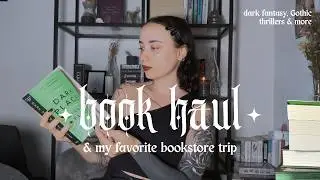 cozy bookstore trip & FALL book haul 🕯️ dark academia, gothic thrillers & more! 📖