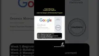 Project Planning under the Google x DTI Scholarship Program #doctorgenesismercado #google