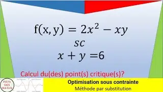 Optimisation sous contrainte : la m&eacute;thode par substitution