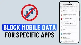 How to Turn Off Mobile Data for Certain Apps on Samsung Phone No Third Party App