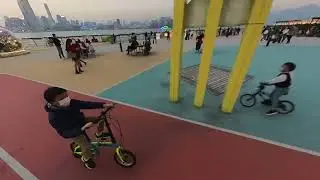 2023年元旦炮台山東岸公園踩單車