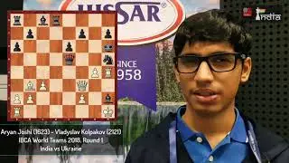 Visually challenged Aryan Joshi plays a brilliant double piece sacrifice to beat Ukrainian opponent