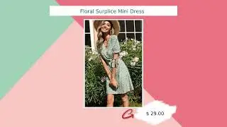 Floral Surplice Mini Dress