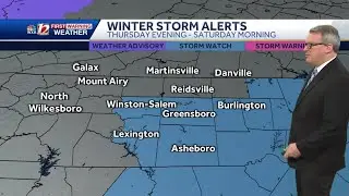 WATCH: Milder Wednesday, Triad Winter Storm Watch