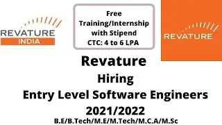 Revature freshers hiring | 2021,2022