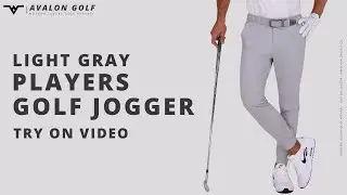 Mens Golf Joggers: Avalon Players Golf Pant - Light Gray