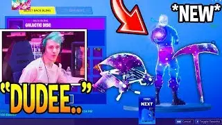 Ninja Unlocks the *RARE* GALAXY BACK BLING (SKIN BUNDLE) Fortnite