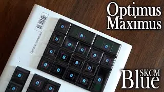 Optimus Maximus / Alps SKCM Blue (OLED Edition) Switches / Clear Polymer Keycaps - Typing Sounds