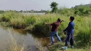 Throwing Charai Balls Before Fishing at Khasala Dam