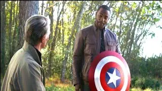 Captain America gives his shield to Falcon scene. AVENGERS ENDGAME