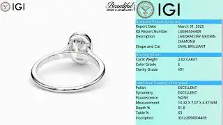 2ct Oval Lab-Diamond Bezel Set Engagement Ring