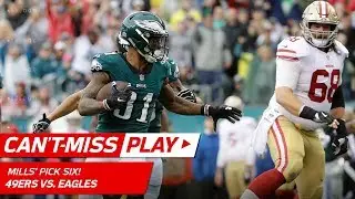Jalen Mills Jumps the Route & Gets an Amazing Pick Six! | Can't-Miss Play | NFL Wk 8 Highlights