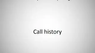 How to say Call history in English?