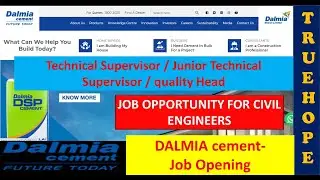 Dalmia cement civil engineer recuritment 2021| #civilengineeringjob|latest civil jobs in india#civil