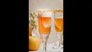 Caramel apple cider mimosas!