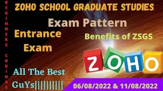 Zoho School Graduate Studies | Beginners Codings