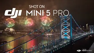 DJI Mini 5 Pro  - Philly Skyline and New Year's Eve Fireworks - 4K