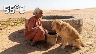 93-Year-Old Widow and Her Dog | Surviving Alone in 55°C Desert Heat