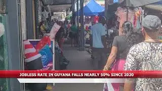 JOBLESS RATE IN GUYANA FALLS NEARLY 50% SINCE 2020