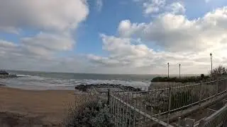 Viking Bay Broadstairs Kent Promenade Beachfront Boxing Day Beach Sea Tranquil View 4k December 2025
