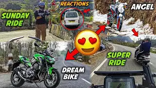 Sunday Super Ride 🥰 | Crazy Bike Reactions 😍 | Dream Bike Z900 😘 | #motovlog #sundayvlog #ktmbike 