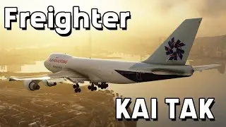 Felis 747-200 Classic Freighter | Kai Tak landing in X-Plane 12 | From Live Stream