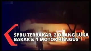 Isi BBM dalam Keadaan Motor Masih Menyala, Sebuah SPBU di Kota Padang Terbakar