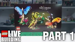 LIVE Building LEGO Ideas 21342 The Insect Collection Part 1 | Nature Comes to Life! 🦋🐞