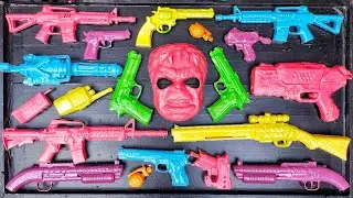 Collecting 7 Sniper Rifles AK47 Guns Machine Gun Water Gun Pistol Coboy Grenade Glock pistol