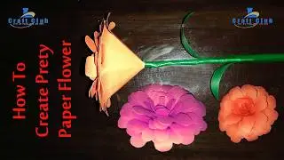 How to create Pretty paper flower | Easy origami video | Lina's craft club