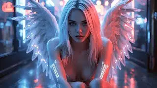 Relaxing Music for Stress Relief 🌌 Neon Seraph: Cybernetic Angelic Ambient Mix