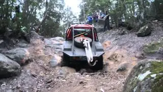 4x4ing up the very last step of 6 stage, Yalwal, NSW.