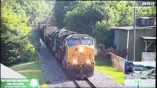 CSX #3406 Leading 162 cars on M327 w/ MOW Cars | 07/13/24 | Credits: Horizon Broadband