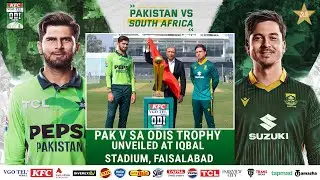 KFC Presents VGOTEL Mobile Pakistan v South Africa ODIs Trophy Unveiled at Iqbal Stadium, Faisalabad
