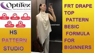 Front Drape Top Drafting Step-by-Step | Pattern Drafting for Beginners Pattern Making Tutorial.