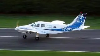 Landing | Pouso Embraer EMB-810C | Piper PA-34 Seneca | EJ Escola de Aeronautica | It&aacute;polis | PT-OVL