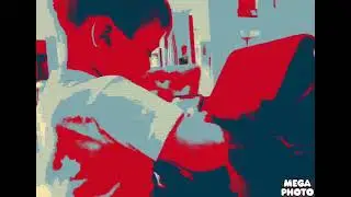 Donutboy messing around on the IPad with Luca 