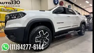 Estribo Lateral Modelo Oblongo Preto CCF instalado na Rampage - Auto330 Acess&oacute;rios 