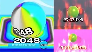 Live : Don't miss multicolor multi effects of Max Level Ball Run 2048 Gameplay Ball Run Infinity