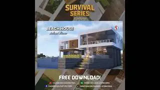 Пляжный домик в Minecraft - Островной биом от JSTCreations #survivalminecraft #jstcreations #mine...