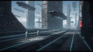 Omega Core City &ndash; Flying Ships Above Synthetic Streets 🚀🏙️💿🌌